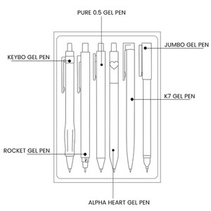 ست خودکار ژله ای صورتی با نوک دقیق مناسب نوشتن روزمره