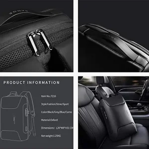 کوله پشتی حرفه ای ضد آب لپ تاپ 15.6 اینچ دارای پورت USB بنج BANGE BG-7216