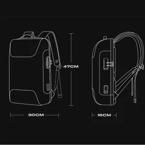 خرید کوله چرمی ضد سرقت لپ تاپ بنج  Bange BG-6622 Tas Laptop Backpack Kulit Sapi Asli 15.6 Inch