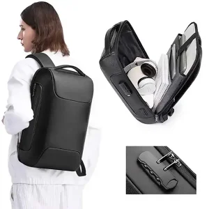 خرید کوله چرمی ضد سرقت لپ تاپ بنج  Bange BG-6622 Tas Laptop Backpack Kulit Sapi Asli 15.6 Inch