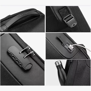 کوله پشتی چرم ضد سرقت لپ تاپ 15.6 اینچ یو اس بی دار بنج BG-6622