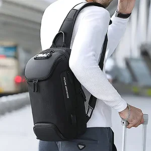 کوله تک بند ضد آب ضد ضرقت یو اس بی دار بنج BANGE BG-708 Anti-theft TSA Lock Bag Waterproof Chest Pack