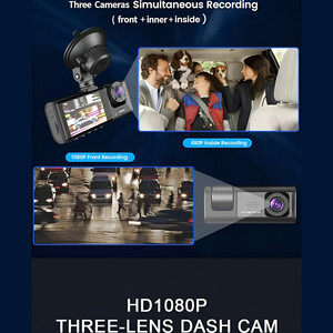 فروش دوربین ثبت وقایع خودرو بلک باکس  سه لنزه