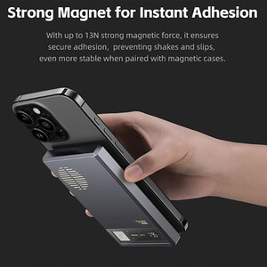 پاوربانک مغناطیسی  10000  با طراحی رترو به همراه رادیو راک