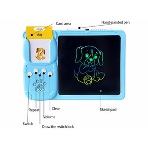 تخته دیجیتال آموزش نقاشی و نوشتن سخنگو Talking Flash Cards, Early Education Machine with LCD Writing Tablet for Toddlers