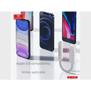 کابل تبدیل لایتنینگ به جک 3.5 میلی متر Earldom ET-OT68 Lightning cable to 3.5 mm AUX