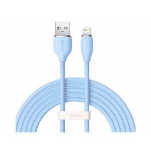 کابل یواس‌بی به لایتنینگ شارژ سریع و انتقال دیتا بیسوس Baseus CAGD000103 Jelly Liquid Silica Gel USB to iP Fast Charging Data Cable 2.4A 2m