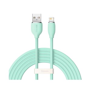 کابل یواس‌بی به لایتنینگ شارژ سریع و انتقال دیتا بیسوس Baseus CAGD000103 Jelly Liquid Silica Gel USB to iP Fast Charging Data Cable 2.4A 2m