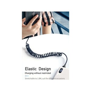 کابل شارژ و انتقال داده 1.8 متری فنری تایپ سی مک دودو MCDODO Data Coiled Cable Type-C 1.8M CA-642 دارای بدنه فنری