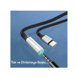 کابل تبدیل تایپ سی به جک 3.5 میلیمتری ارلدام Earldom ET-OT77 Type-C TO AUX Audio adapter
