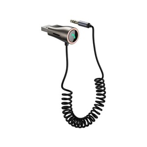 گیرنده بلوتوث خودرو به همراه کابل صدا آی‌یوایکس 1.4 متری راک ROCK B700 AUX Car Bluetooth Player Audio RAU0752