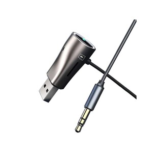 گیرنده بلوتوث خودرو به همراه کابل صدا آی‌یوایکس 1.4 متری راک ROCK B700 AUX Car Bluetooth Player Audio RAU0752