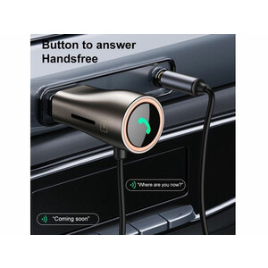 قیمت گیرنده بلوتوث خودرو به همراه کابل صدا آی‌یوایکس 1.4 متری راک ROCK B700 AUX Car Bluetooth Player Audio