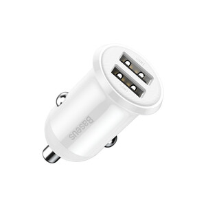 شارژر فندکی فست شارژ ماشین 24 وات بیسوس CCALLP-01/02