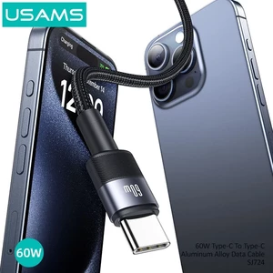 کابل دوسر تایپ سی یوسامز USAMS مدل SJ724 توان 60 وات 1.2 متر