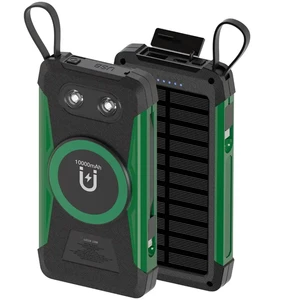 پاوربانک خورشیدی گرین لاین مدل GNSOLTX10PBK ظرفیت 10000mAh با بند آویز