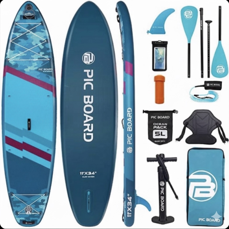 پدل برد Camouflage برند pic board رنگ آبی