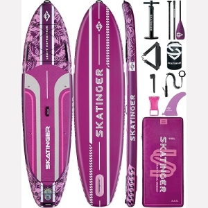 پدل برد مدل Leafy Expedition صورتی  برند SKATINGER