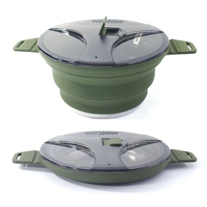 قابلمه سیلیکونی تاشو  Collapsible Camping Pot