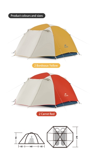 چادر دو نفره پلاس Naturehike NK2300ZP024 PRO PLUS نیچرهایک