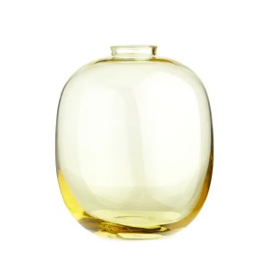 گلدان شیشه دست ساز زرد