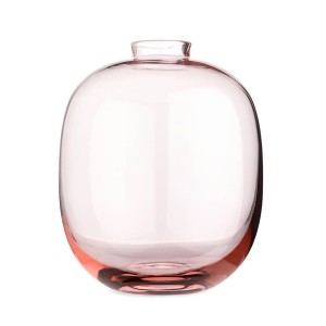 گلدان شیشه دست ساز صورتی