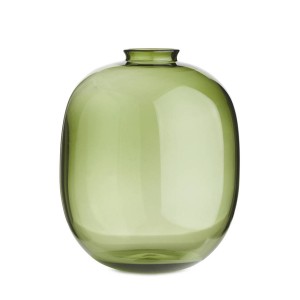 گلدان شیشه دست ساز سبز