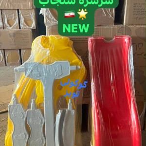 سرسره کودک مدل سنجاب با حلقه بسکتبال و توپ (*تولید جدید با کفی شفاف)