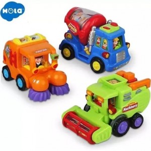 پک سه تایی ماشین اسباب بازی هولی تویز Hola Toys_ماشین اسباب بازی