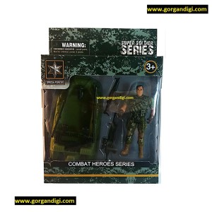 اسباب بازی فیگور سرباز همراه تفنگ و قایق اورجینال