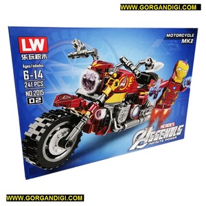 اسباب بازی لگو طرح موتور کاپیتان آمریکا 241 تکه LW مدل NO.2015 MK2