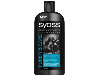 شامپو پاک کننده موی چرب سایوس مدل syoss pure & care حجم 500 میل