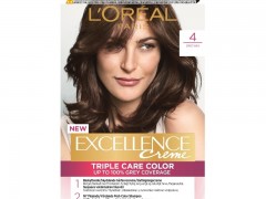 کیت رنگ مو لورال مدل Excellence شماره 4 قهوه ای متوسط