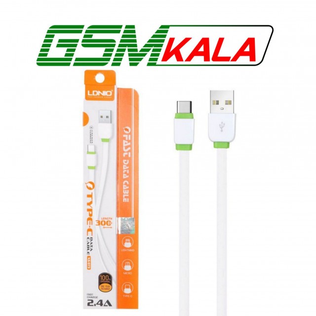 کابل شارژ (25 سانتی متر) فست پاوربانک LDNIO Type-C مدل XS073