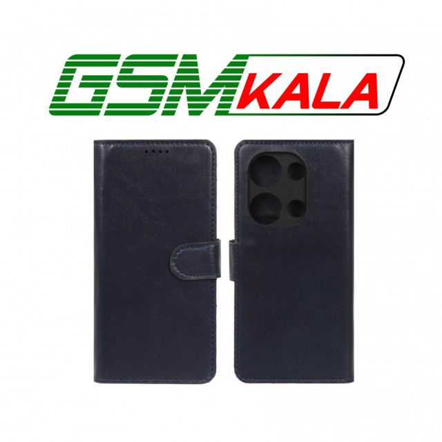 کیف چرمی مگنتی محافظ لنزدار Xiaomi Redmi Note 13 Pro 4G - Poco M6 Pro 4G