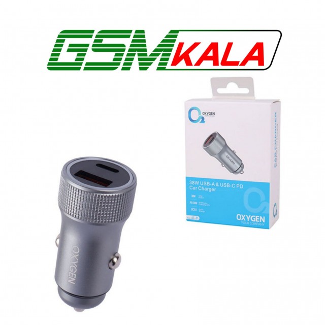 شارژر فندکی فست شارژ Oxygen AC-01 3.1A QC3.0 PD 38W