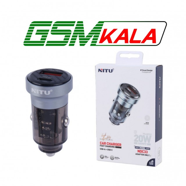 شارژر فندکی فست شارژ Nitu NDC33 3A QC3.0 PD 20W