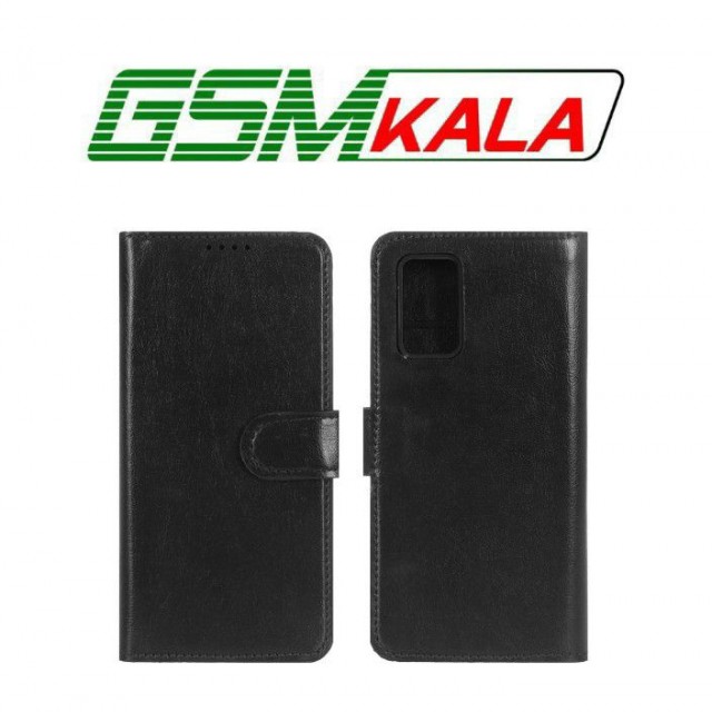 کیف موبایل چرمی مگنتی محافظ لنزدار Xiaomi Poco M3 - Redmi 9T 4G - مشکی