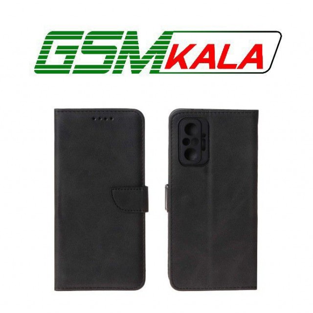 کیف چرمی موبایل مگنتی محافظ لنزدار Xiaomi Redmi Note 10 Pro 4G - Redmi Note 10 Pro Max - مشکی