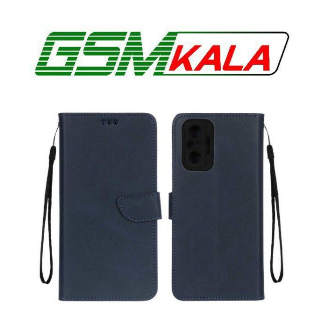 کیف چرمی موبایل مگنتی محافظ لنزدار Xiaomi Redmi Note 10 Pro 4G - Redmi Note 10 Pro Max - سرمه ای