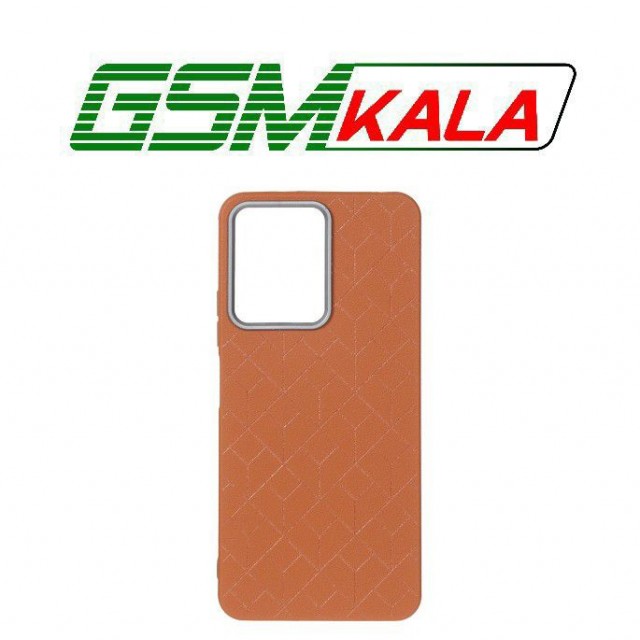 قاب Texture روبیک Xiaomi Redmi Note 12 4G - قهوه ای
