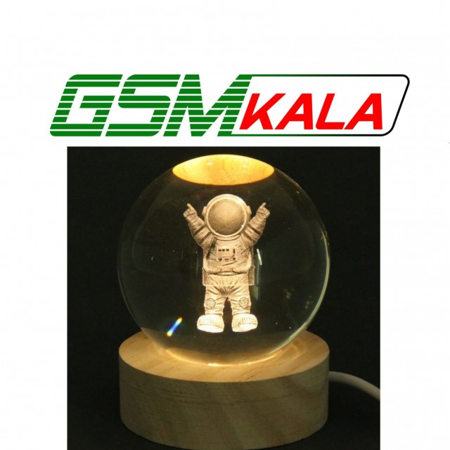 گوی چراغ دار زیر چوبی 6cm کد 3