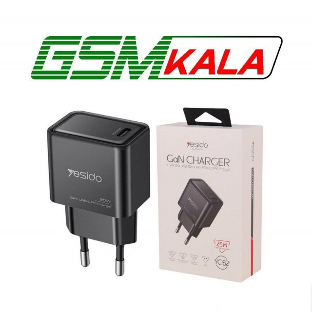 شارژر دیواری 25 وات یسیدو YC62 QC3.0 PD 3A