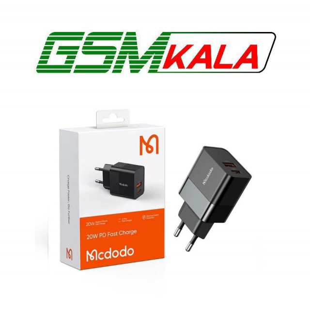 کلگی (شارژر دیواری) فست شارژ Mcdodo CH-195 2Port 3A QC3.0 PD 20W