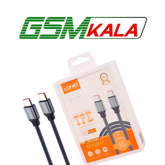 کابل تبدیل فست شارژ Ldnio LC441C Type-C to Type-C PD 65W 1m