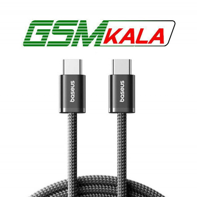 کابل دو سر تایپ سی فست شارژ 100 وات باسئوس P10381400111 طول 1 متر