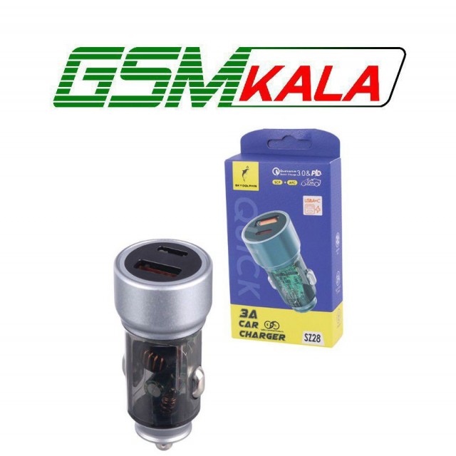 شارژر فندکی فست شارژ Sky Dolphin SZ28 3A QC3.0 PD 20W