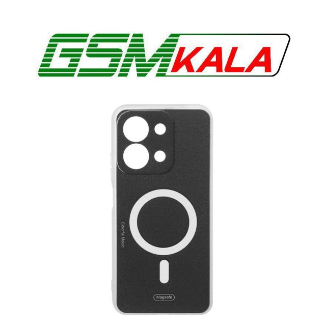 قاب Colorful Magic طرح مگ سیف محافظ لنزدار Xiaomi Redmi 15C - Poco C85 - مشکی