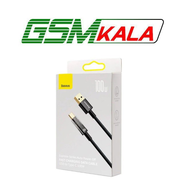 کابل تایپ سی فست شارژ 100 وات باسئوس Explorer Series CATS00020 طول 1 متر