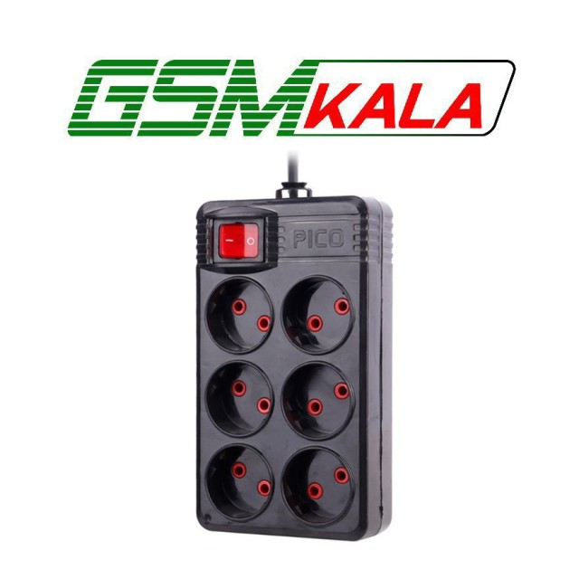 چند راهی 6 خانه پیکو الکتریک با کابل 1٫5 متری